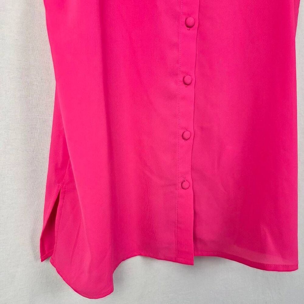 Doe & Rae Pink Ruffle Strap Tank Blouse M - Picture 4 of 8